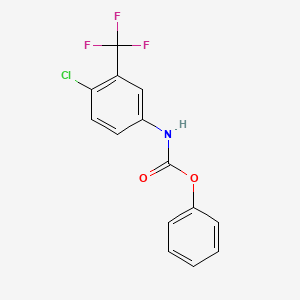 molecular formula C14H9ClF3NO2 B3161626 (4-Chloro-3-trifluoromethylphenyl)carbamic acid phenyl ester CAS No. 871555-75-8