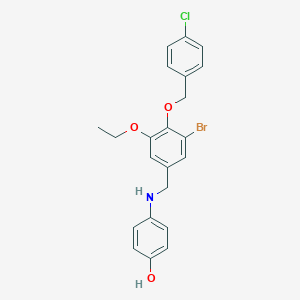4-({3-Bromo-4-[(4-chlorobenzyl)oxy]-5-ethoxybenzyl}amino)phenol