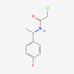 molecular formula C10H11ClFNO B3161663 2-chloro-N-[(1S)-1-(4-fluorophenyl)ethyl]acetamide CAS No. 872124-85-1
