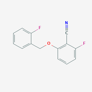molecular formula C14H9F2NO B3161674 2-Fluoro-6-(2-fluorobenzyloxy)-benzonitrile CAS No. 872181-48-1