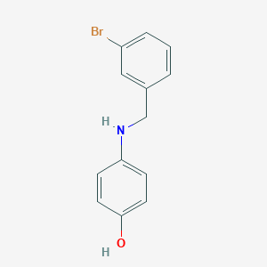 molecular formula C13H12BrNO B316168 4-[(3-Bromobenzyl)amino]phenol 