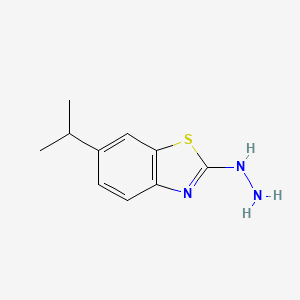 molecular formula C10H13N3S B3161713 2-Hydrazino-6-isopropyl-1,3-benzothiazole CAS No. 872696-04-3
