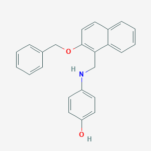 molecular formula C24H21NO2 B316175 4-({[2-(Benzyloxy)-1-naphthyl]methyl}amino)phenol 