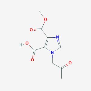 molecular formula C9H10N2O5 B3161772 4-(Methoxycarbonyl)-1-(2-oxopropyl)-1H-imidazole-5-carboxylic acid CAS No. 872874-41-4