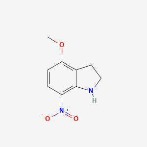 molecular formula C9H10N2O3 B3161784 4-Methoxy-7-nitro-indoline CAS No. 872975-24-1