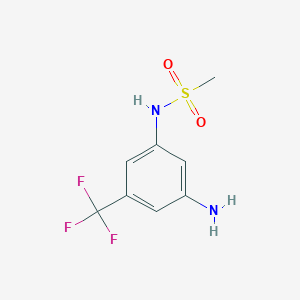 molecular formula C8H9F3N2O2S B3161806 N-(3-amino-5-trifluoromethyl-phenyl)-methanesulfonamide CAS No. 873056-09-8