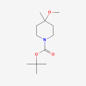 molecular formula C12H23NO3 B3161823 叔丁基 4-甲氧基-4-甲基哌啶-1-羧酸酯 CAS No. 873221-60-4