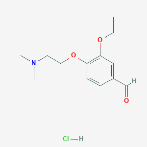 molecular formula C13H20ClNO3 B3161843 4-[2-(Dimethylamino)ethoxy]-3-ethoxybenzaldehyde hydrochloride CAS No. 87330-20-9