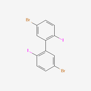 molecular formula C12H6Br2I2 B3161868 5,5'-Dibromo-2,2'-diiodo-1,1'-biphenyl CAS No. 873792-52-0