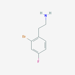 molecular formula C8H9BrFN B3161888 2-(2-Bromo-4-fluorophenyl)ethanamine CAS No. 874285-16-2