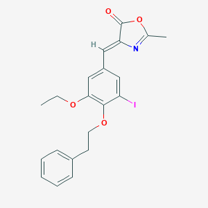 molecular formula C21H20INO4 B316189 4-[3-ethoxy-5-iodo-4-(2-phenylethoxy)benzylidene]-2-methyl-1,3-oxazol-5(4H)-one 