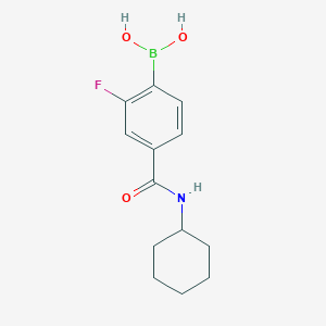 molecular formula C13H17BFNO3 B3161895 (4-(环己基氨基羰基)-2-氟苯基)硼酸 CAS No. 874289-27-7