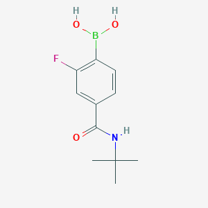 molecular formula C11H15BFNO3 B3161902 (4-(tert-Butylcarbamoyl)-2-fluorophenyl)boronic acid CAS No. 874289-35-7