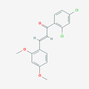 molecular formula C17H14Cl2O3 B3161910 (2E)-1-(2,4-Dichlorophenyl)-3-(2,4-dimethoxyphenyl)prop-2-en-1-one CAS No. 874346-52-8