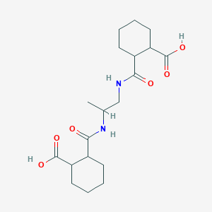 molecular formula C19H30N2O6 B3161913 2-[2-[(2-Carboxycyclohexanecarbonyl)amino]propylcarbamoyl]cyclohexane-1-carboxylic acid CAS No. 874374-00-2