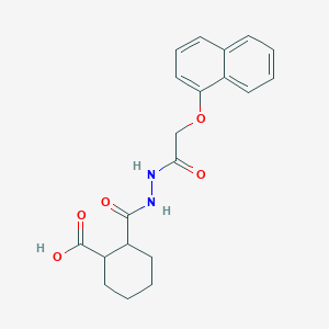 molecular formula C20H22N2O5 B3161921 2-[[(2-Naphthalen-1-yloxyacetyl)amino]carbamoyl]cyclohexane-1-carboxylic acid CAS No. 874374-59-1
