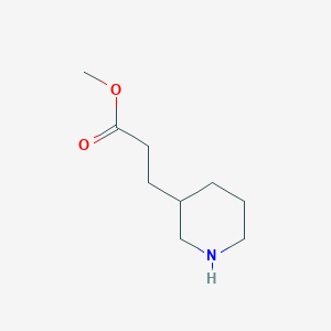 molecular formula C9H17NO2 B3161925 Methyl 3-(piperidin-3-yl)propanoate CAS No. 874440-84-3