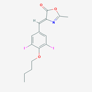 molecular formula C15H15I2NO3 B316194 4-(4-butoxy-3,5-diiodobenzylidene)-2-methyl-1,3-oxazol-5(4H)-one 