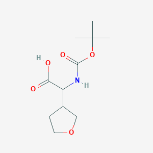 molecular formula C11H19NO5 B3161942 2-(Tert-butoxycarbonylamino)-2-(tetrahydrofuran-3-YL)acetic acid CAS No. 874583-03-6