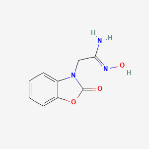molecular formula C9H9N3O3 B3161967 N-Hydroxy-2-(2-oxobenzo[d]oxazol-3(2H)-yl)acetimidamide CAS No. 874764-90-6