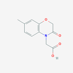 molecular formula C11H11NO4 B3161979 (7-Methyl-3-oxo-2,3-dihydro-4H-1,4-benzoxazin-4-yl)acetic acid CAS No. 874774-45-5