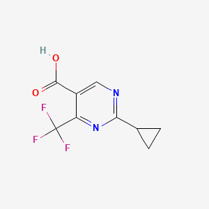 molecular formula C9H7F3N2O2 B3161987 2-Cyclopropyl-4-(trifluoromethyl)pyrimidine-5-carboxylic acid CAS No. 874781-12-1