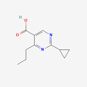 molecular formula C11H14N2O2 B3161989 2-环丙基-4-丙基嘧啶-5-羧酸 CAS No. 874781-14-3