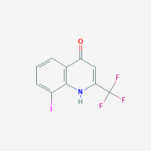 molecular formula C10H5F3INO B3162000 8-Iodo-2-(trifluoromethyl)quinolin-4(1H)-one CAS No. 874832-20-9