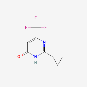 molecular formula C8H7F3N2O B3162014 2-Cyclopropyl-6-(trifluoromethyl)pyrimidin-4-ol CAS No. 874880-33-8