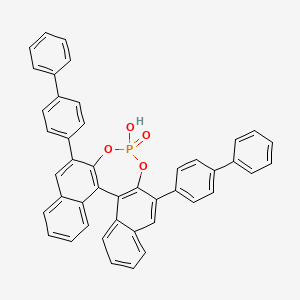 molecular formula C44H29O4P B3162026 (11bS)-2,6-Di([1,1'-biphenyl]-4-yl)-4-hydroxydinaphtho[2,1-d:1',2'-f][1,3,2]dioxaphosphepine 4-oxide CAS No. 874948-61-5