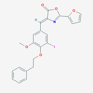 2-(2-furyl)-4-[3-iodo-5-methoxy-4-(2-phenylethoxy)benzylidene]-1,3-oxazol-5(4H)-one
