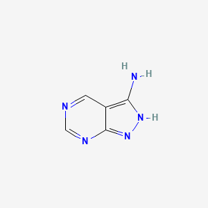 molecular formula C5H5N5 B3162051 1H-吡唑并[3,4-d]嘧啶-3-胺 CAS No. 875215-47-7