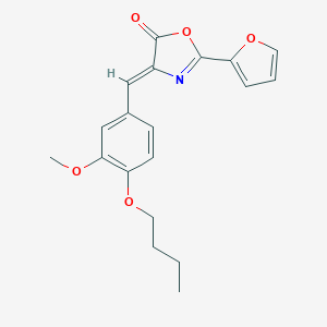 molecular formula C19H19NO5 B316208 4-(4-butoxy-3-methoxybenzylidene)-2-(2-furyl)-1,3-oxazol-5(4H)-one 