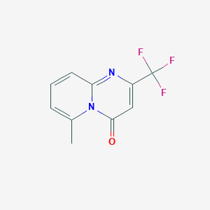 molecular formula C10H7F3N2O B3162108 6-methyl-2-(trifluoromethyl)-4H-pyrido[1,2-a]pyrimidin-4-one CAS No. 87591-75-1