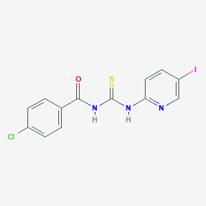 molecular formula C13H9ClIN3OS B316212 4-chloro-N-[(5-iodopyridin-2-yl)carbamothioyl]benzamide 