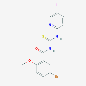 molecular formula C14H11BrIN3O2S B316214 5-bromo-N-[(5-iodopyridin-2-yl)carbamothioyl]-2-methoxybenzamide 