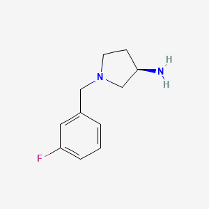 molecular formula C11H15FN2 B3162140 (3R)-1-[(3-fluorophenyl)methyl]pyrrolidin-3-amine CAS No. 876271-07-7