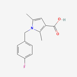molecular formula C14H14FNO2 B3162146 1-(4-fluorobenzyl)-2,5-dimethyl-1H-pyrrole-3-carboxylic acid CAS No. 876294-75-6