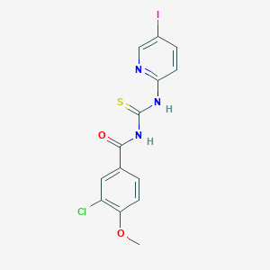 3-chloro-N-[(5-iodopyridin-2-yl)carbamothioyl]-4-methoxybenzamide
