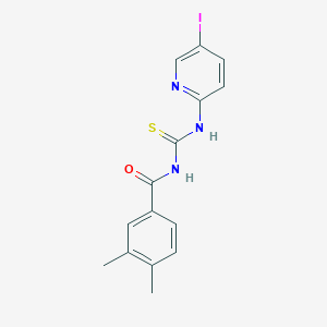 N-[(5-iodopyridin-2-yl)carbamothioyl]-3,4-dimethylbenzamide