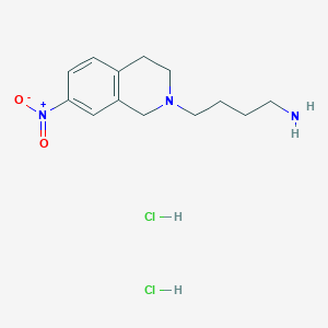 molecular formula C13H21Cl2N3O2 B3162186 2-(4-氨基丁基)-7-硝基-1,2,3,4-四氢异喹啉二盐酸盐 CAS No. 876615-86-0