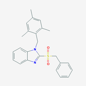 molecular formula C24H24N2O2S B316220 2-(benzylsulfonyl)-1-(mesitylmethyl)-1H-benzimidazole 