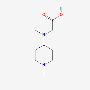 molecular formula C9H18N2O2 B3162215 [Methyl-(1-methyl-piperidin-4-yl)-amino]-acetic acid CAS No. 876710-43-9