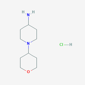 molecular formula C10H21ClN2O B3162219 1-(Oxan-4-yl)piperidin-4-amine hydrochloride CAS No. 876716-13-1