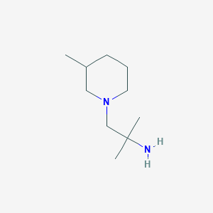 molecular formula C10H22N2 B3162235 1,1-Dimethyl-2-(3-methyl-piperidin-1-yl)-ethylamine CAS No. 876717-35-0