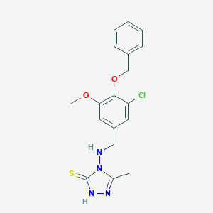 4-{[4-(benzyloxy)-3-chloro-5-methoxybenzyl]amino}-5-methyl-4H-1,2,4-triazol-3-yl hydrosulfide