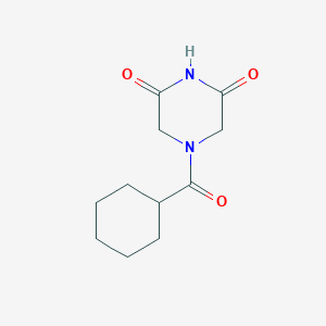 molecular formula C11H16N2O3 B3162268 4-(Cyclohexanecarbonyl)piperazine-2,6-dione CAS No. 87693-73-0