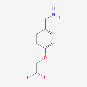 molecular formula C9H11F2NO B3162319 1-[4-(2,2-Difluoroethoxy)phenyl]methanamine CAS No. 877151-57-0