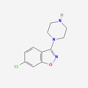 molecular formula C11H12ClN3O B3162342 3-(1-Piperazinyl)-6-chloro-1,2-benzisoxazole CAS No. 87757-07-1