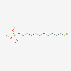molecular formula C14H32O3SSi B3162347 11-Mercaptoundecyltrimethoxysilane CAS No. 877593-17-4